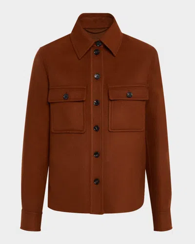 Loro Piana Yannis Cashmere Overshirt In P0b2 Sanguine Pencil