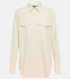 Loro Piana Cam Yelena Okayama Chambray Button-down Shirt In Rice Milk