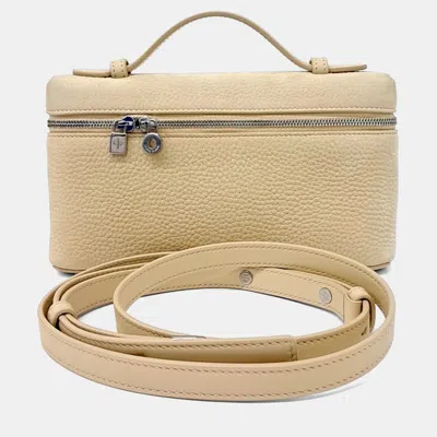 Pre-owned Loro Piana Yellow Leather Extra Pocket L19 Pouch Bag
