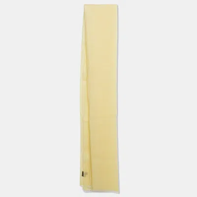 Pre-owned Loro Piana Yellow Linen &baby Cashmere Scarf