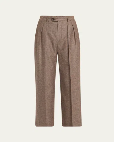 Loro Piana Yurik Wish Cashmere Flannel Trousers