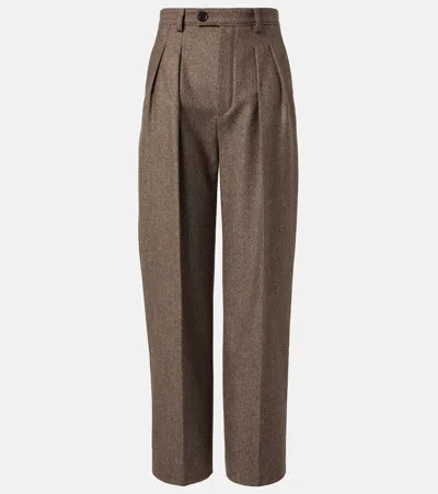 Loro Piana Weite Hose Yurik Aus Wolle Und Kaschmir In Braun