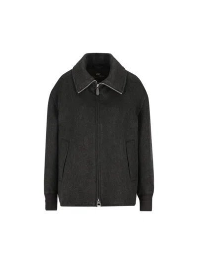 Loro Piana Marius Brushed-cashmere Jacket In Grey
