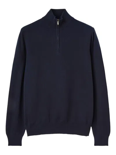 LORO PIANA ZIP-NECK SWEATER