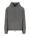 Loro Piana Zip-up Hooded Coat In Gray