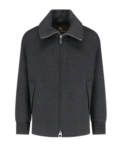 Loro Piana Zip-up Jacket In Black