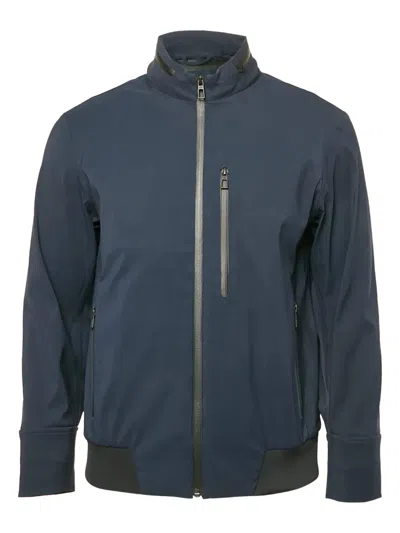 Pre-owned Loro Piana Zip-up Windbreaker Jacket In Blue