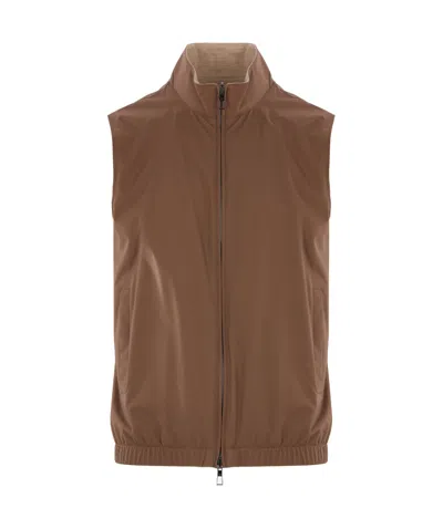 Loro Piana Zipped Reversible Gilet In Green