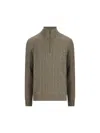 Loro Piana Slim-fit Suede-trimmed Cable-knit Baby Cashmere Half-zip Sweater
