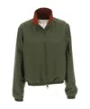 Loro Piana Zippered Casual Jacket In Deep Lichen Green