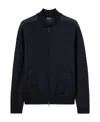 Loro Piana Zippered Casual Jacket In Navy Blue