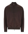Loro Piana Whitney Cotton-blend Jersey Bomber Jacket In Black