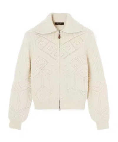 Loro Piana Zippered Long-sleeved Sweater In Neutral