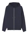 Loro Piana Zippered Pilot Jacket In Graphite Blue