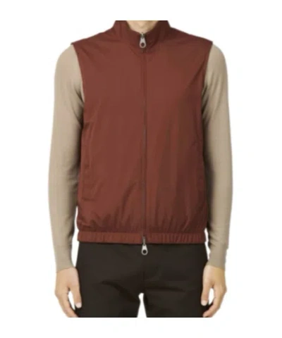 Loro Piana Zippered Vest In Brown