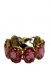 Lorren Bell Chunky Bracelet In Fuchsia/gold In Burgundy