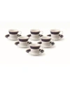 Lorren Home Trends 12 Piece 2oz Espresso Cup And Saucer Set, Service For 6 In Blue