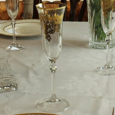 Lorren Home Trends 5 Oz. Crystal Flute In Clear