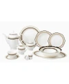 Lorren Home Trends 57 Piece Bone China Dalilah Dinnerware Set, Service For 8 In Multi
