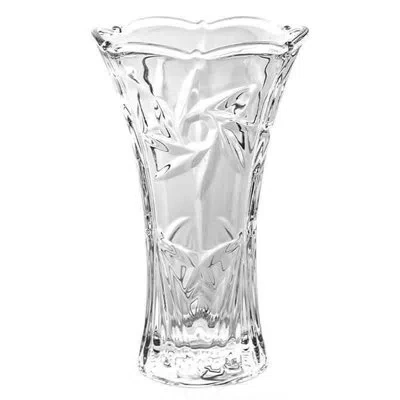 Lorren Home Trends 9" Tall Scalloped Flower Vase For Home Décor In Clear