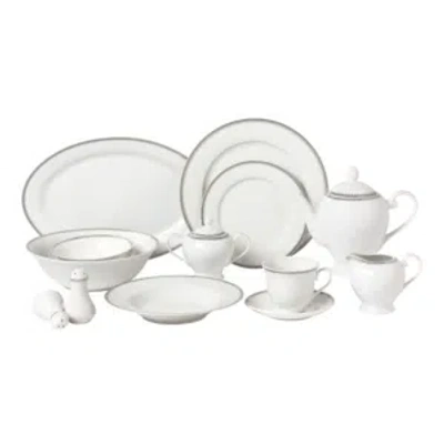 Lorren Home Trends Alyssa 57-pc Dinnerware Set, Service For 8 In Gold