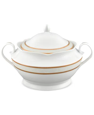 Lorren Home Trends Amelia Porcelain Tureen With Lid In Gold