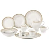 Lorren Home Trends Aria 57-pc Dinnerware Set, Service For 8 In Gold