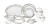 Lorren Home Trends Juliette 57-pc Dinnerware Set, Service For 8 In Silver