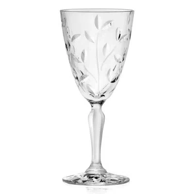 Lorren Home Trends Laurus, Set Of 6, 7oz White Wine Stems-made In Italy In Clear