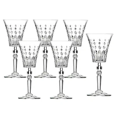Lorren Home Trends Marilyn Set Of 6 Red Wine Goblets In Clear
