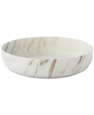 Lorren Home Trends Matte Marble Pattern Serving Bowl, 96-oz. In Sand