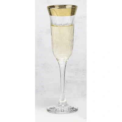 Lorren Home Trends Melania 9 Oz. Glass Flute In Clear
