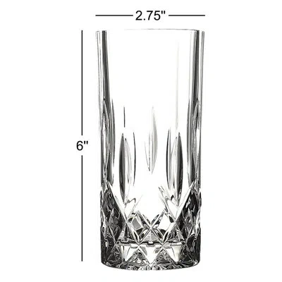 Lorren Home Trends Opera Rcr 12 Oz. Crystal Highball Glass In Clear