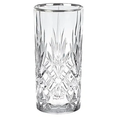 Lorren Home Trends Reagan 11 Oz. Crystal Highball Glass In Clear