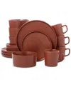 Lorren Home Trends Red 16-pc. Dinnerware Set, Service For 4 In Red