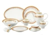 Lorren Home Trends Romina 57-pc Dinnerware Set, Service For 8 In Red