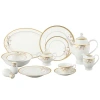 Lorren Home Trends Rosalia 57-pc Dinnerware Set, Service For 8 In Gold
