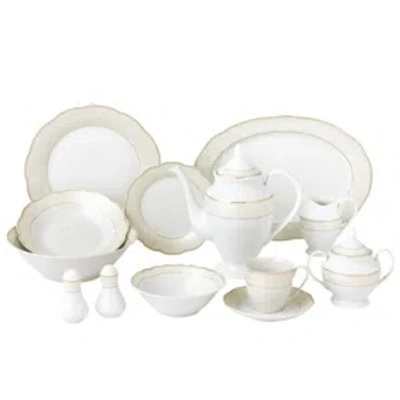 Lorren Home Trends Tova 57-pc Dinnerware Set, Service For 8 In Gold