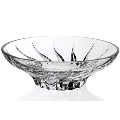 Lorren Home Trends Trix Round Crystal Decorative Bowl In Clear