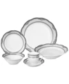 Lorren Home Trends Victoria 24-pc. Dinnerware Set, Service For 4 In Silver