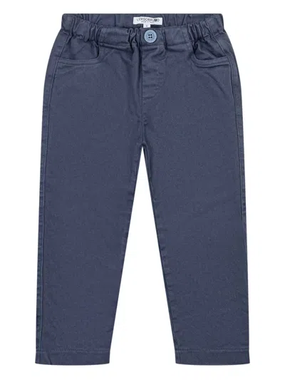 L'orsobruno Babies' Barney Cotton Trousers In Blue