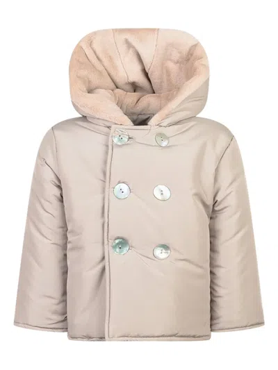 L'orsobruno Babies' Fillan Hooded Jacket In Neutral