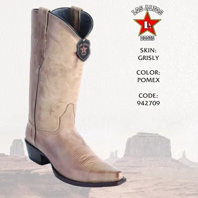 Pre-owned Los Altos Boots 2017, Western, Cowboy, , Grisly Exotic Skin, See Note In Black