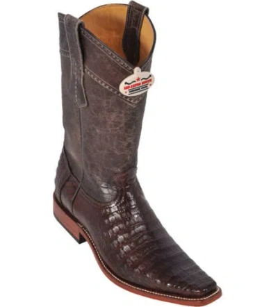 Pre-owned Los Altos Boots Los Altos Brown Caiman Crocodile Belly Western Versage Square Toe Boot Ee