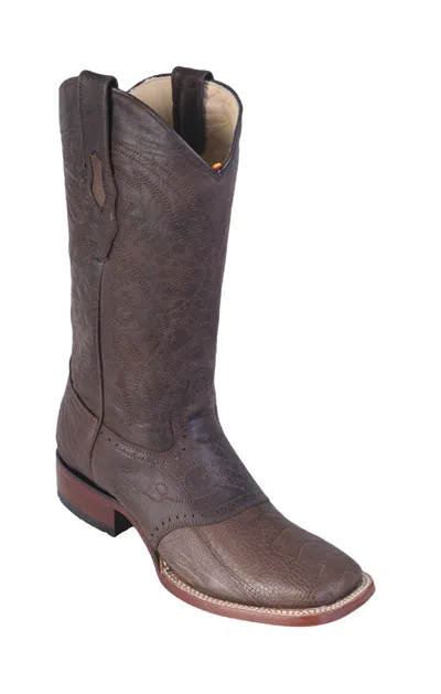 Pre-owned Los Altos Boots Los Altos Brown Genuine Ostrich Leg Square Toe Western Cowboy Boot (d) 8210507