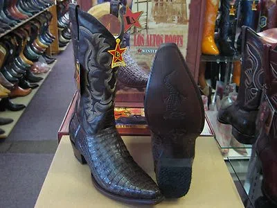 Pre-owned Los Altos Boots Los Altos Brown Genuine Snip Toe Crocodile Western Cowboy Boot (ee+) 911977
