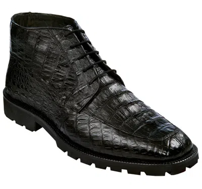 Pre-owned Los Altos Boots Los Altos Genuine All Crocodile Caiman Black Men Ankle Boot (d) Width Za2068205