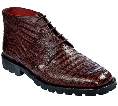Pre-owned Los Altos Boots Los Altos Genuine All Crocodile Caiman Brown Men Ankle Boot (ee) Width Za2068207