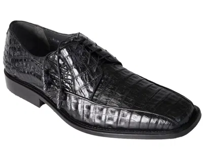 Pre-owned Los Altos Boots Los Altos Genuine Black Crocodile Caiman Belly Oxfords Dress Shoe Ee