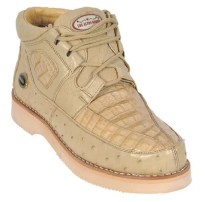 Pre-owned Los Altos Boots Los Altos Genuine Oryx Caiman Crocodile Ostrich Casual Shoes Lace Up D